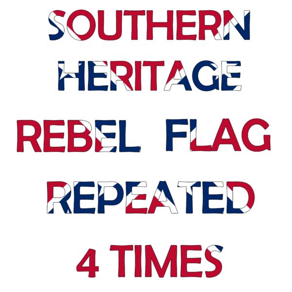 Southern Heritage Flag with Repeating Pattern Rebel Flag x 4 Adhesive or Heat Transfer Vinyl Sheets